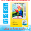 giấy in ảnh 2 mặt A4 định lượng 140gsm