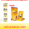 Giấy in ảnh A4 1 mặt các định lượng