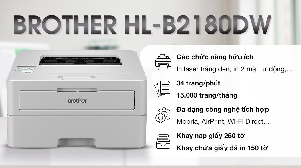 Máy in laser đen trắng Brother HL-B2180DW