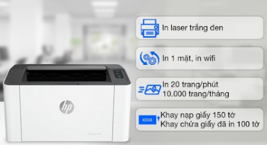 Máy in laser đen trắng HP 108W