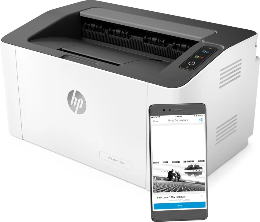Máy in laser đen trắng HP 108W (A4/A5/USB/WIFI)
