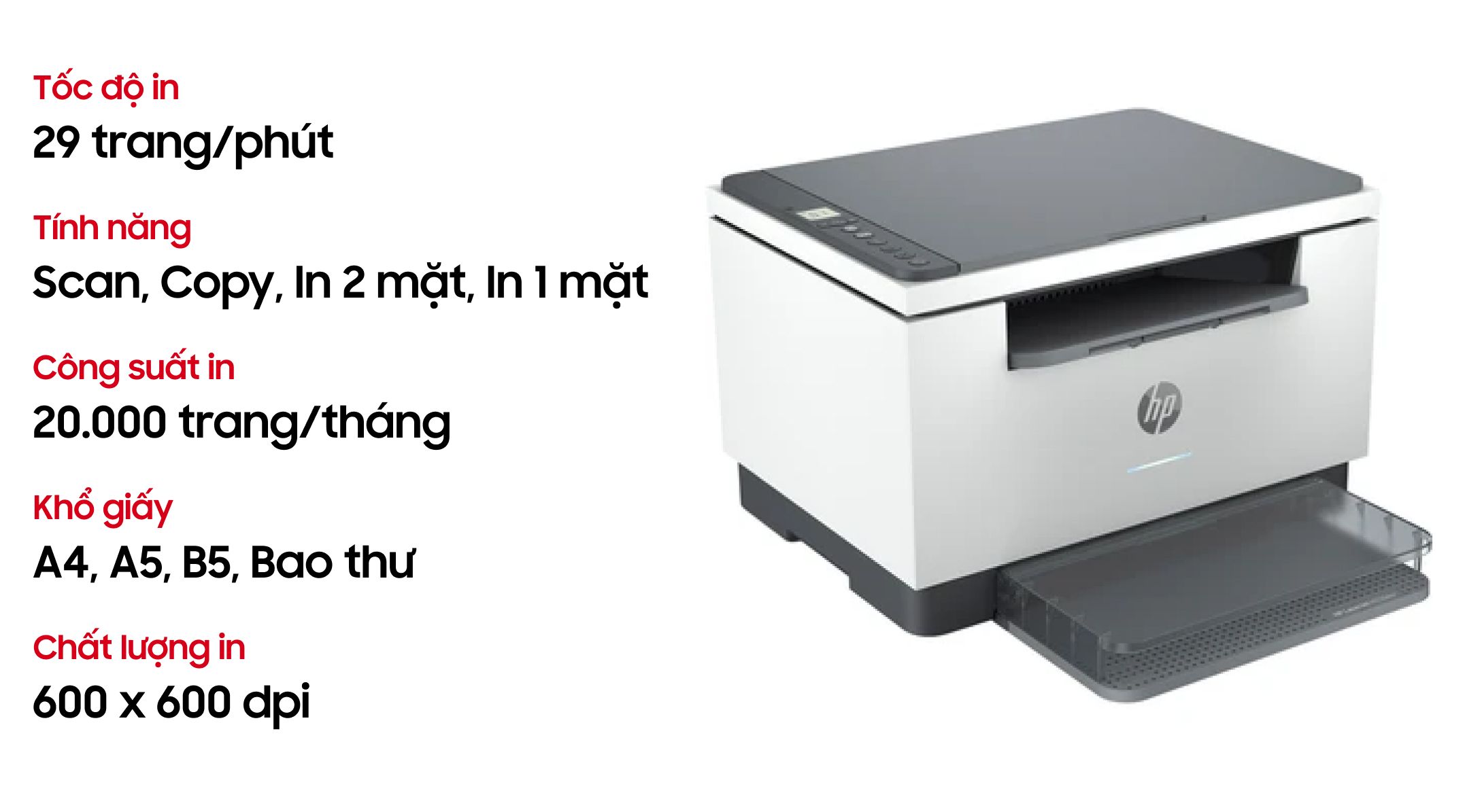 Máy in Laser đen trắng HP M236dw đa chức năng