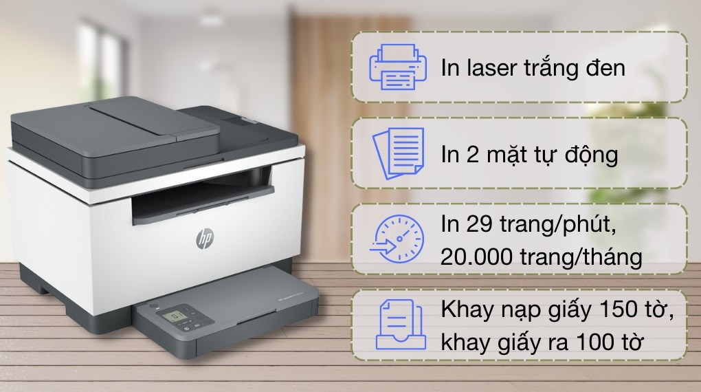 Máy in laser đen trắng HP LaserJet MFP M236SDW